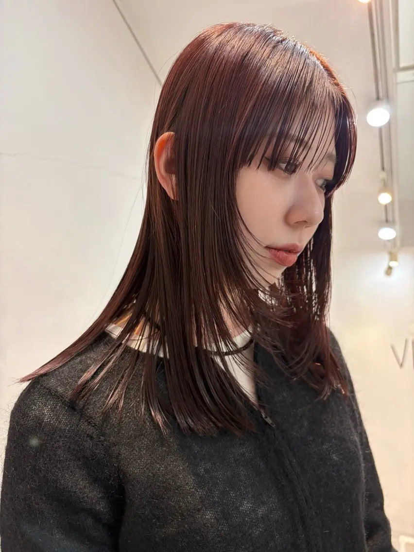 ミディアム カラー アヤノ/ 似合わせカット✂️のヘアスタイル