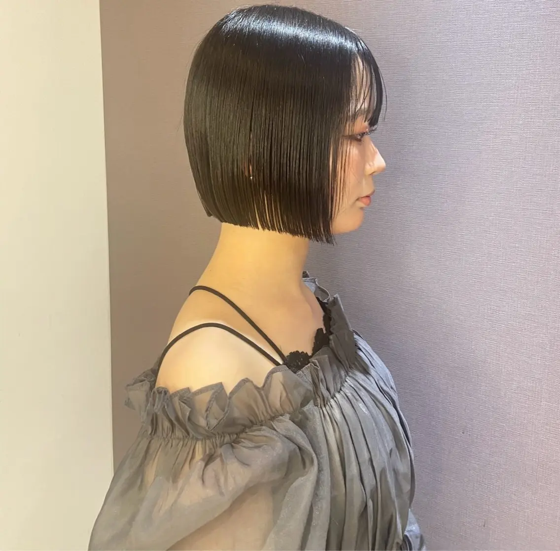 ミディアム ボブ 盛田 望来のヘアスタイル