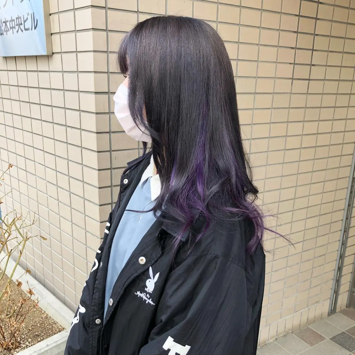 ロング パープルカラー キノシタ ナオユキのヘアスタイル