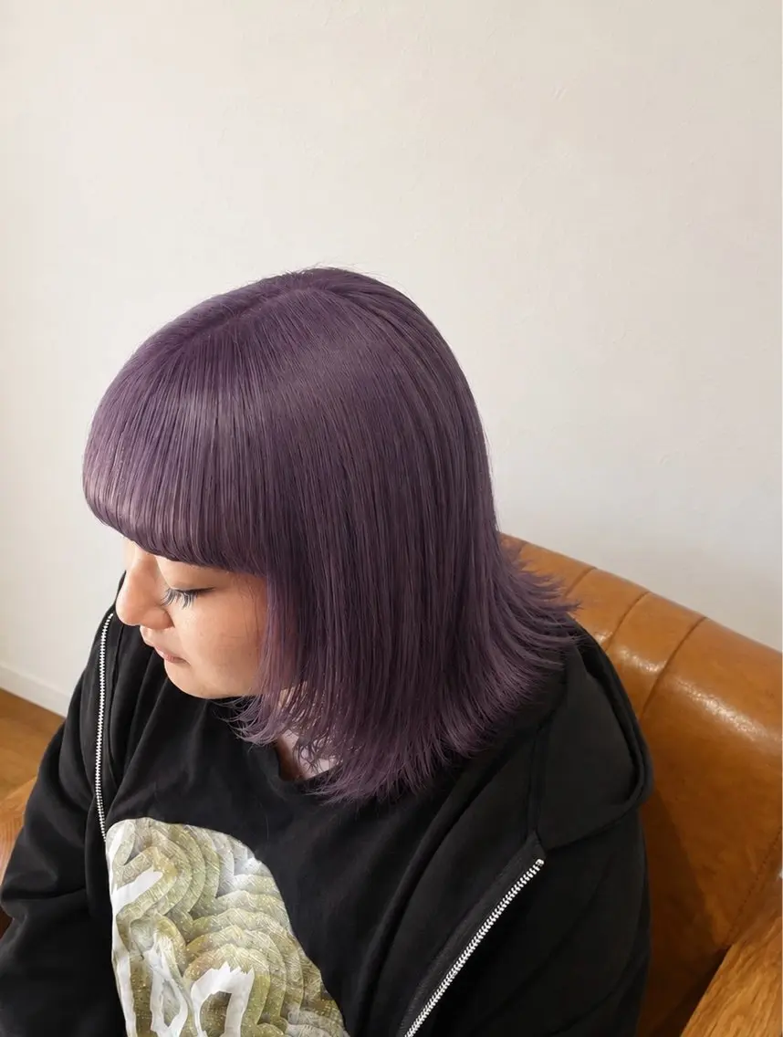 ミディアム カット ヘアカラー トリートメント 艶カラー/レイヤー カット🫧あいりのヘアスタイル