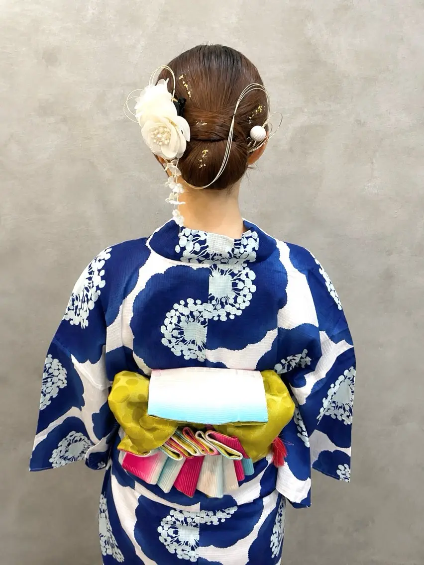 ロング ヘアアレンジ 着付け 吉祥寺/ヘアセット/ ピンク🫧亜海のヘアスタイル