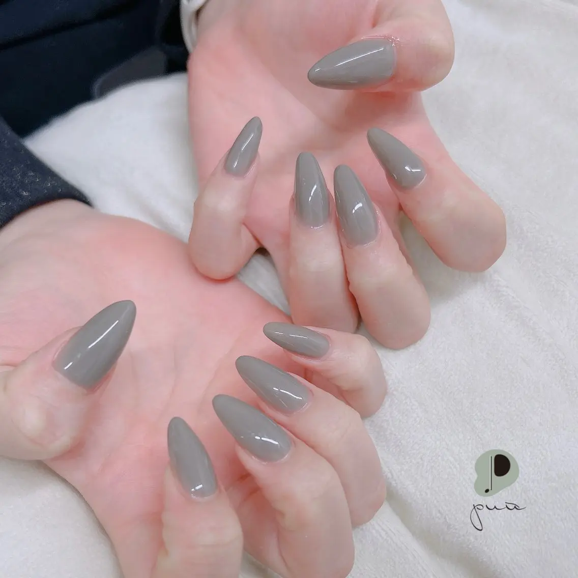 ネイル ロングネイル ワンカラーネイル スカルプネイル ハンドネイル Nail salon puu kyotoのネイルデザイン