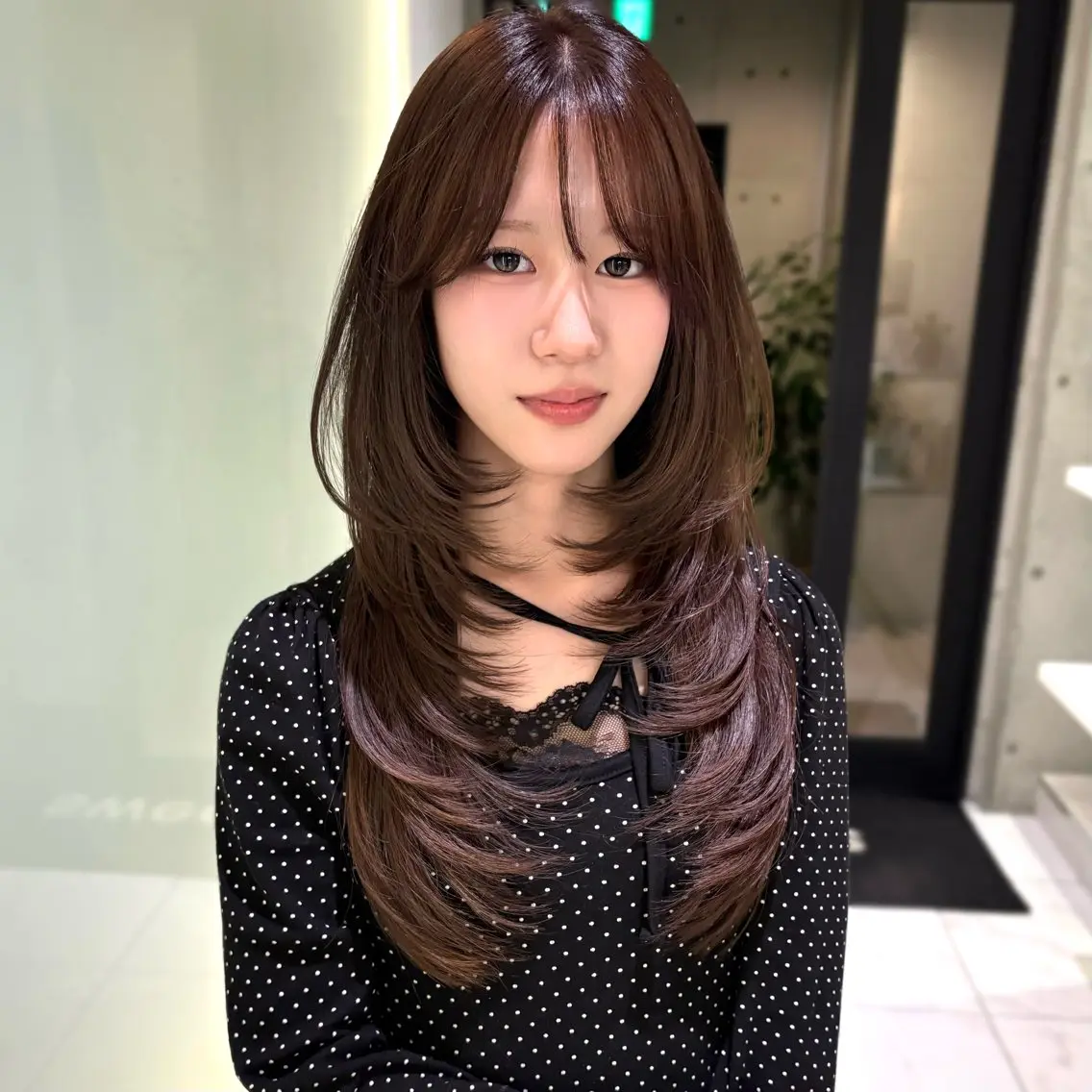 ロング カラー ブリーチ 透明感カラー ブリーチなしカラー ハイレイヤー 髪質改善 ヘアカラー トリートメント riko/レイヤー/ 髪質改善/ヘアセットのヘアスタイル