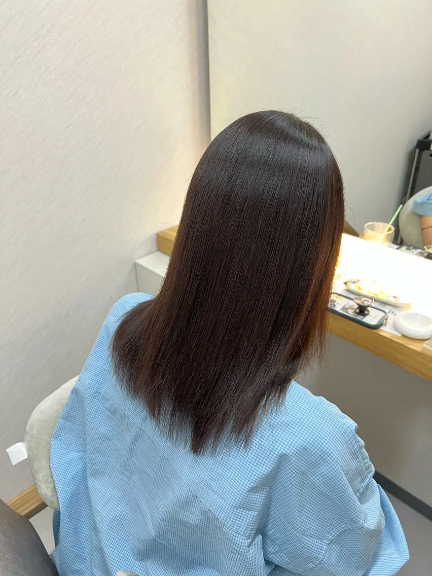セミロング 縮毛矯正 カット 縮毛矯正 トリートメント ECLART 町田 井口聖也のヘアスタイル