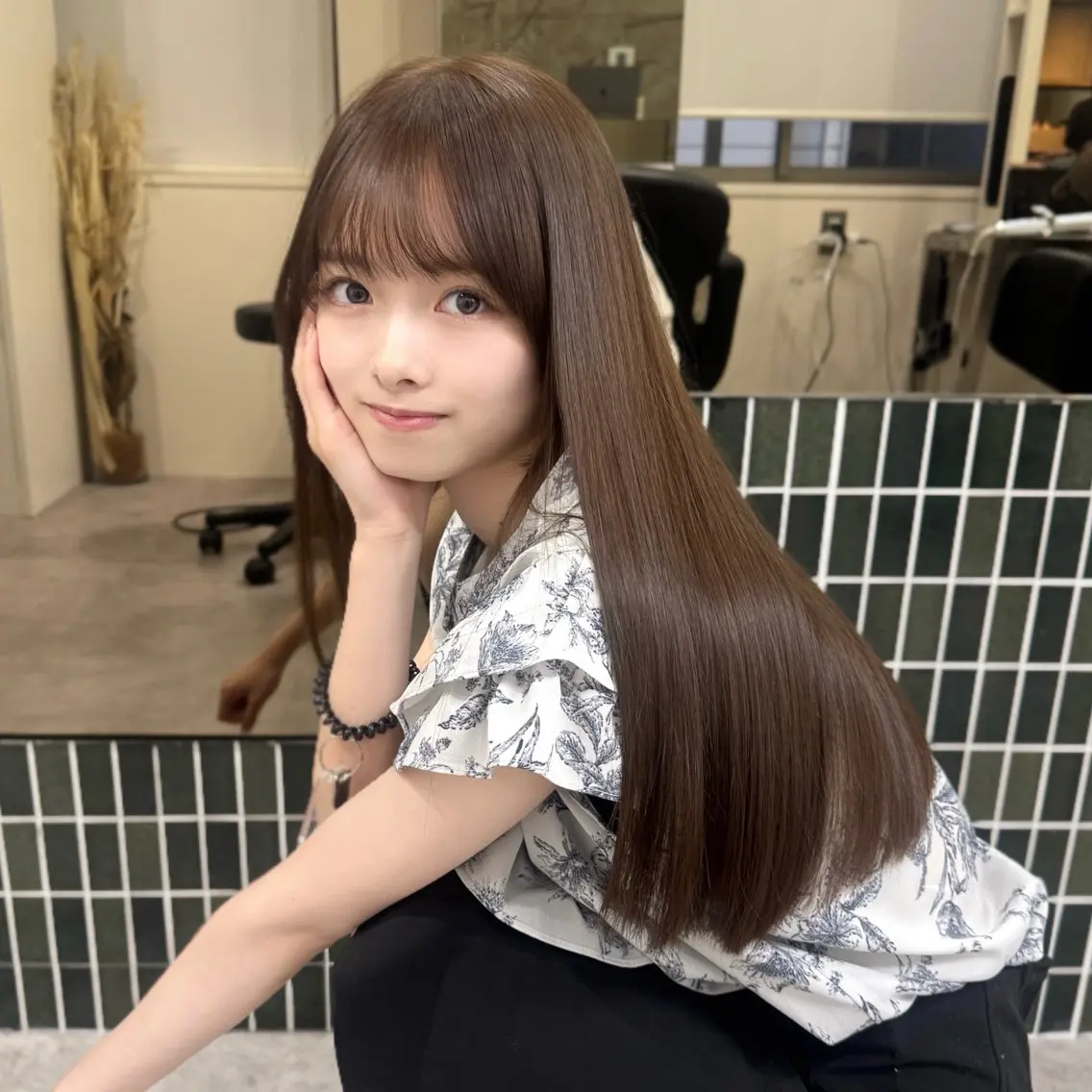 ロング カラー カット ヘアカラー トリートメント 🎀レイヤー×透明感 ×髪質改善🎀米田のヘアスタイル