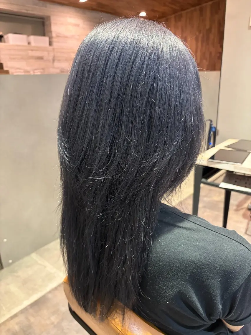ロング ウルフカット カット ✨縮毛矯正モデル✨ RURUのヘアスタイル