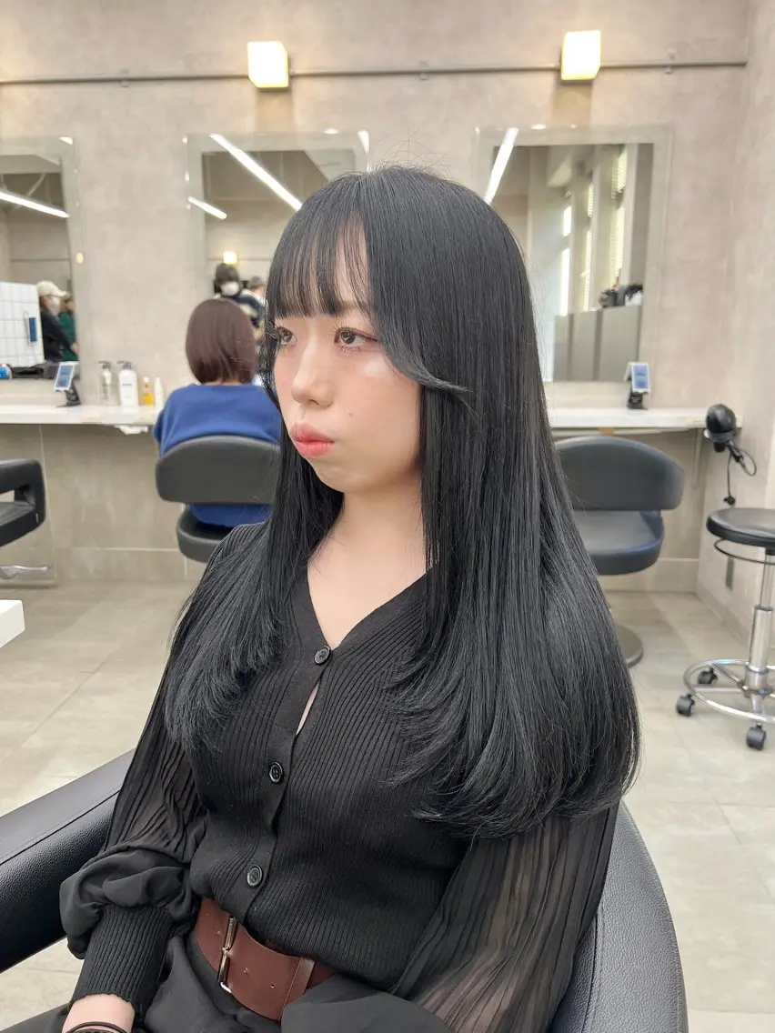 ロング カラー パーマ ヘアアレンジ メンズ 上品＆韓国風 🥀海心🥀のヘアスタイル