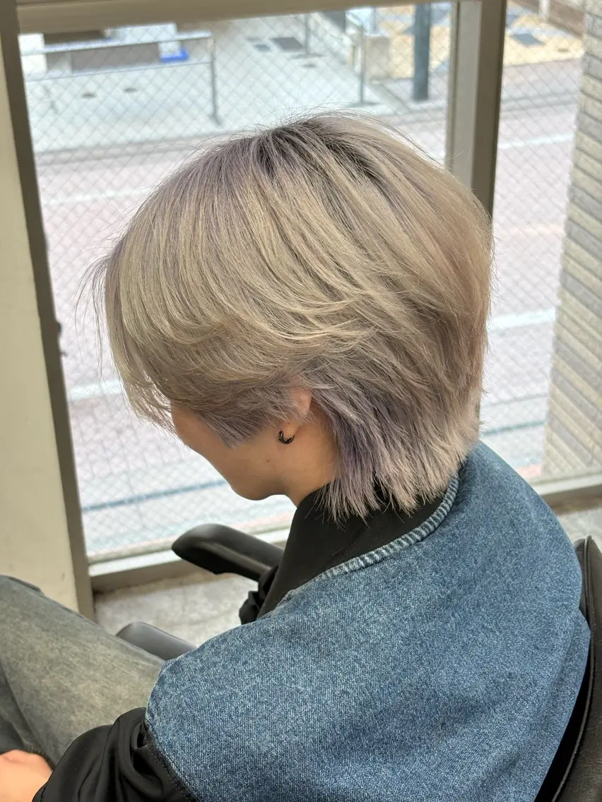 ミディアム カラー パーマ メンズ カット ヘアセット 🔥最強メンズ特化/ パーマの達人🔥風見のヘアスタイル