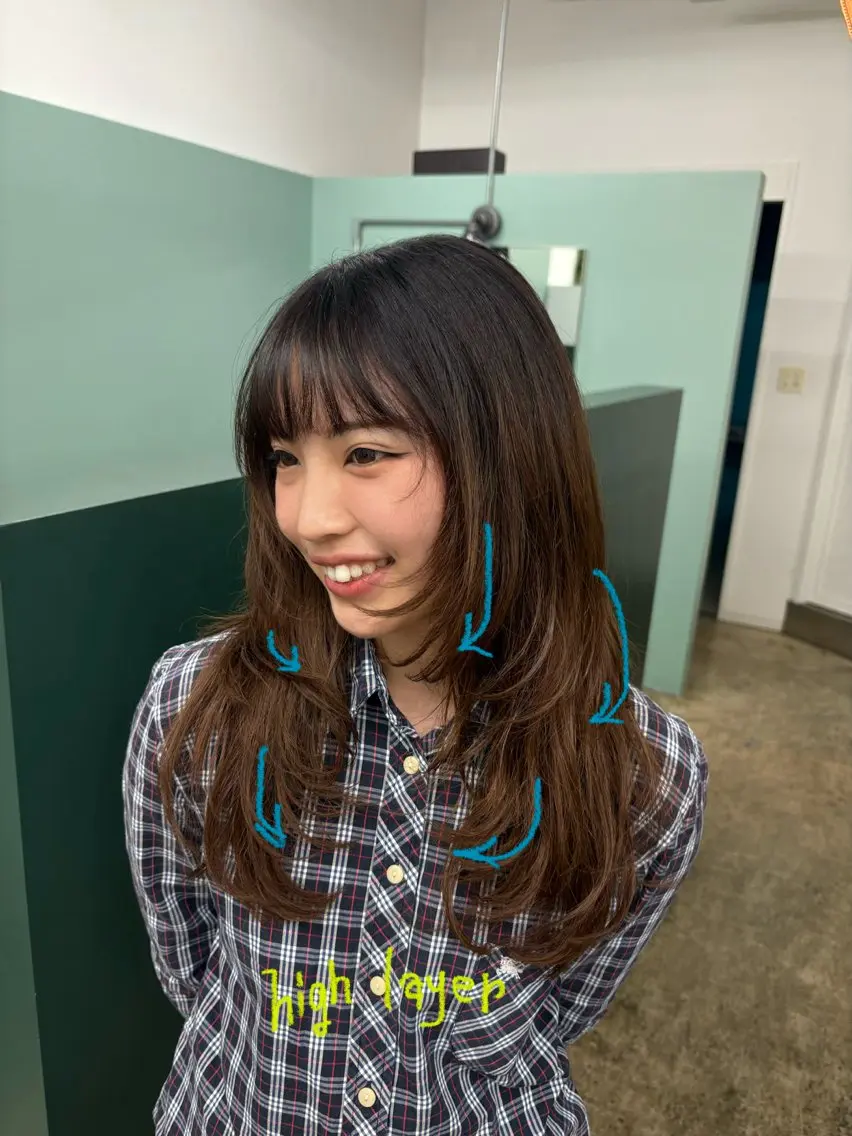 ロング トクザト アイニのヘアスタイル