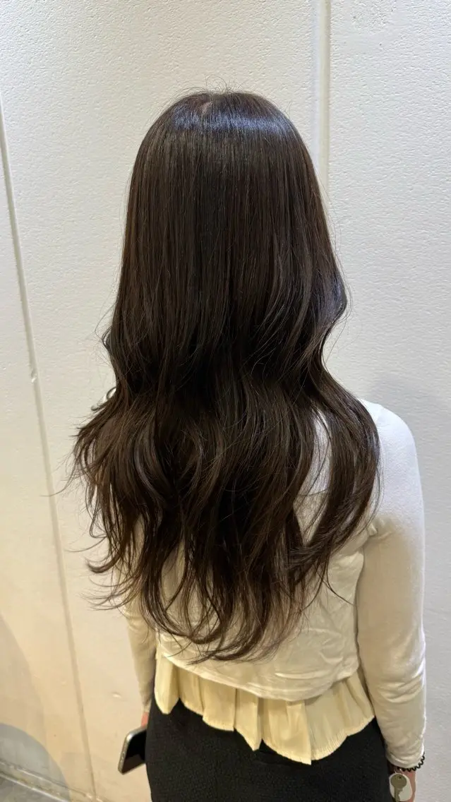 ロング カラー カット ヘアカラー トリートメント Lolonois梅田 /Okazaki:)のヘアスタイル