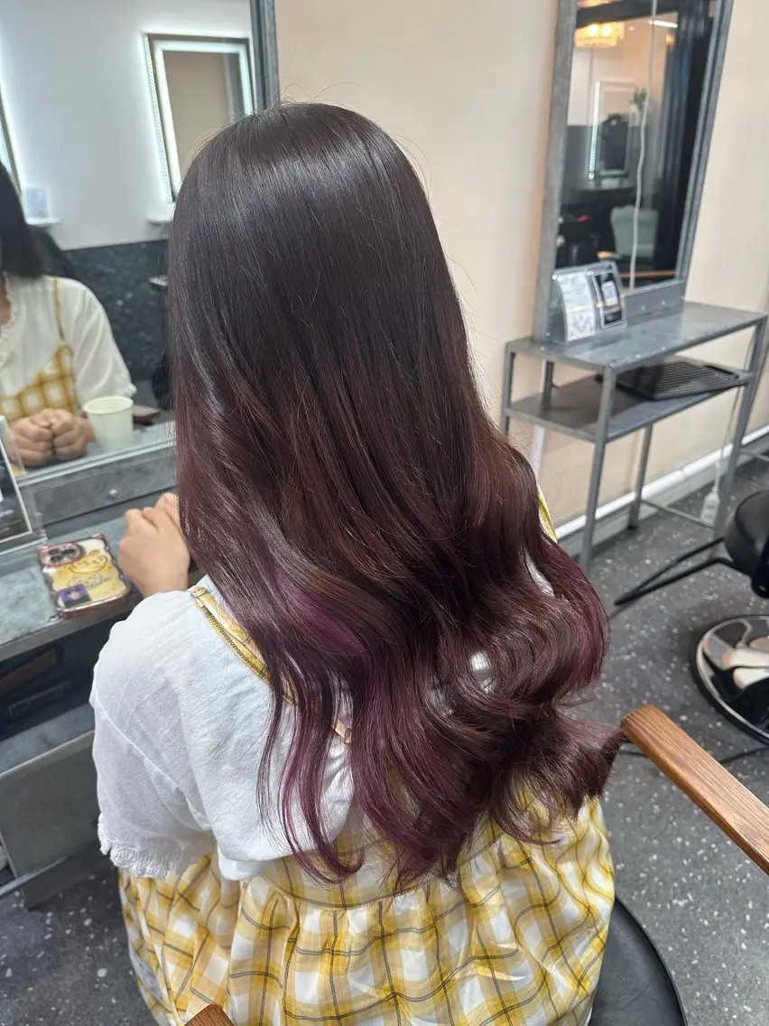 ロング カラー ヘアカラー トリートメント 髪質改善⭐️縮毛矯正 中野⭐️Rinaのヘアスタイル