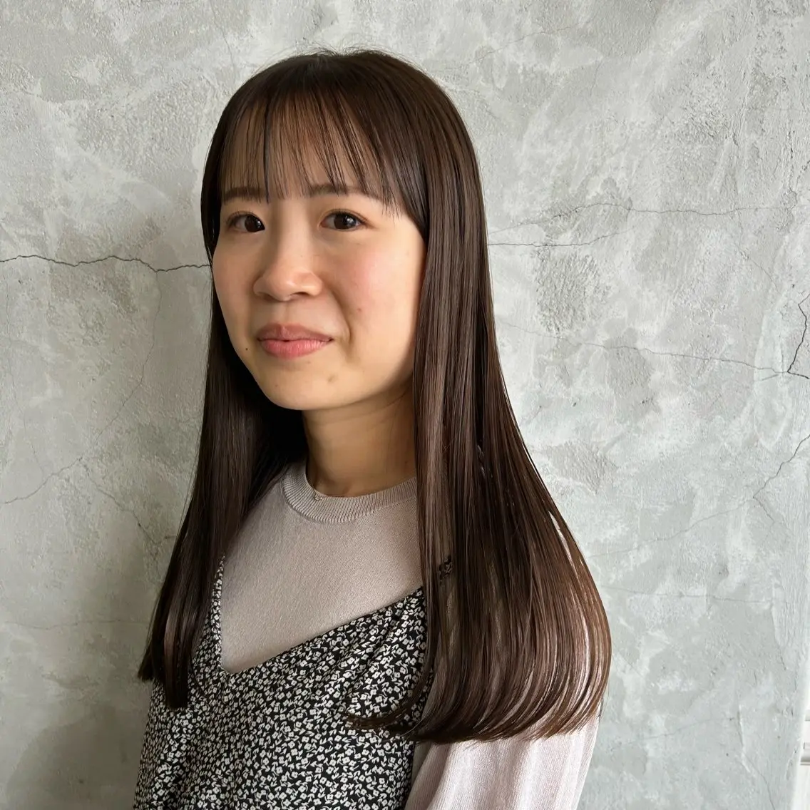 ロング ロング 小顔カット カット ヘアカラー トリートメント 小山 京華のヘアスタイル