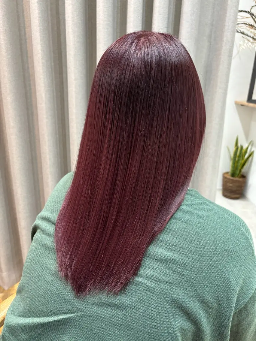 セミロング カラー ピンクカラー 🤍美髪縮毛/髪質 改善/池上夏凜🤍のヘアスタイル