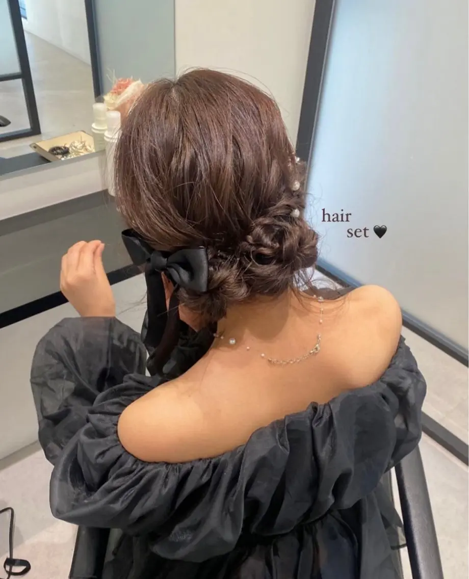 ヘアset(結婚式参列用)の写真