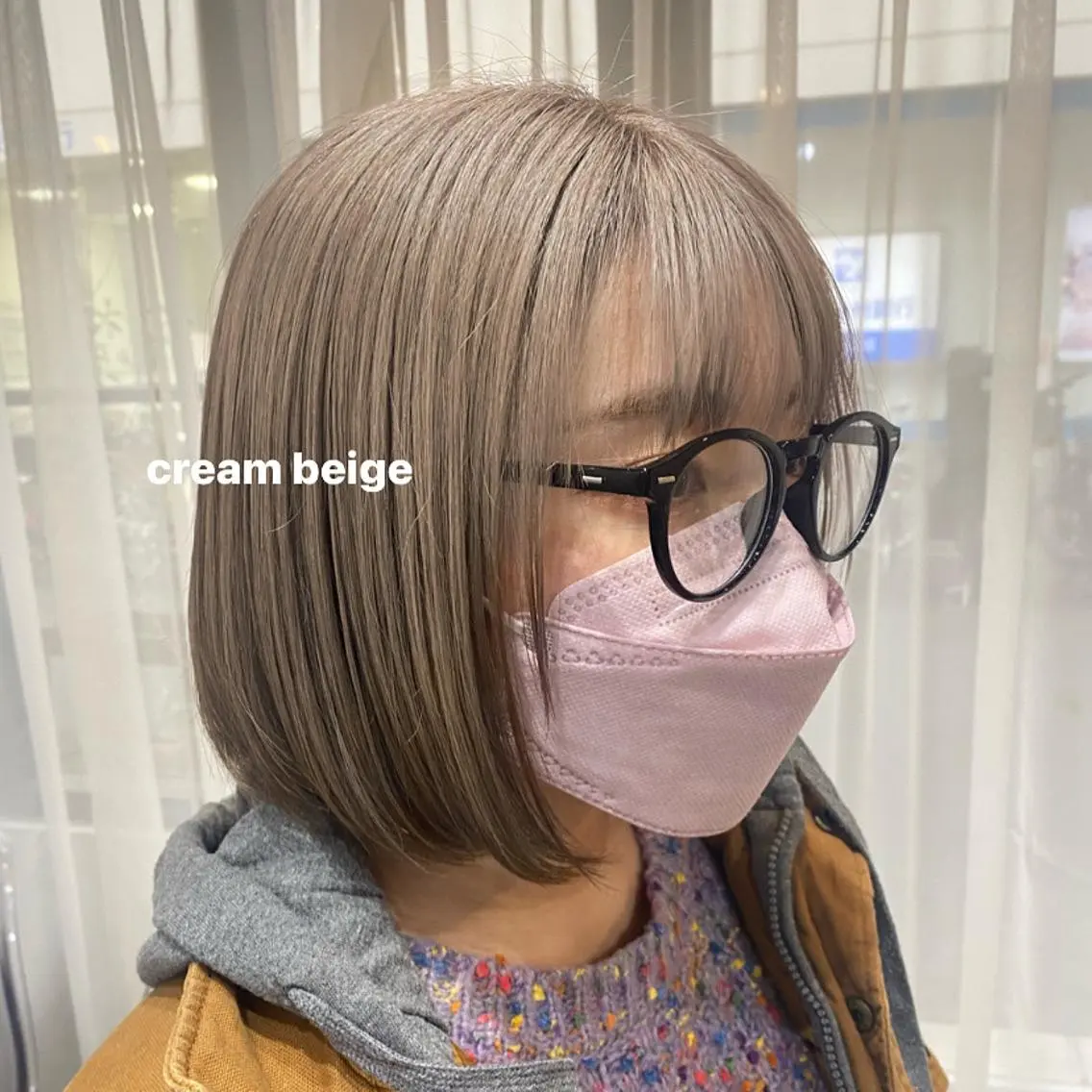ショート カラー パーマ ヘアアレンジ ネイル マツエク・マツパ アイブロウ ハイトーン/透け感 カラー🎀真香のヘアスタイル