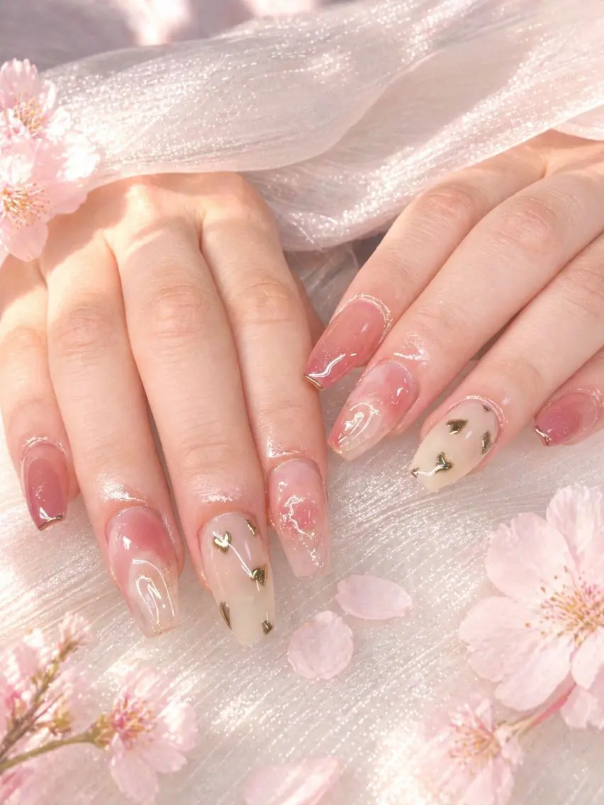 ネイル アートネイル オーロラネイル チークネイル 長さ出し フットネイル ハンドネイル Chan nailsのネイルデザイン
