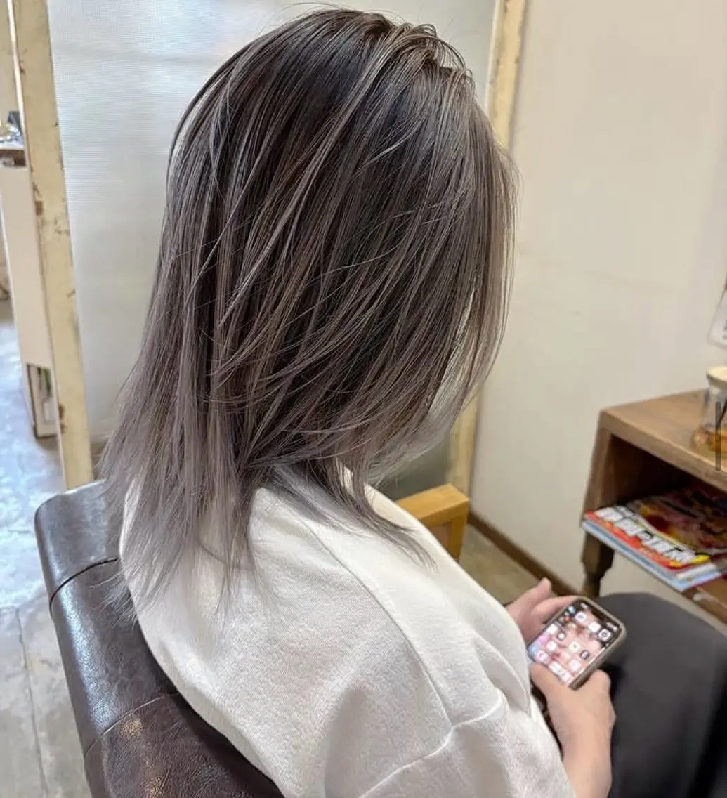 【バレイヤージュ‎】🤍ケアブリーチ使用‎🤍＋追いブリーチの写真