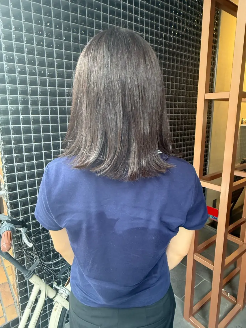 カラー ブラウンカラー ダークブラウン OXCREATION Hinaのヘアスタイル