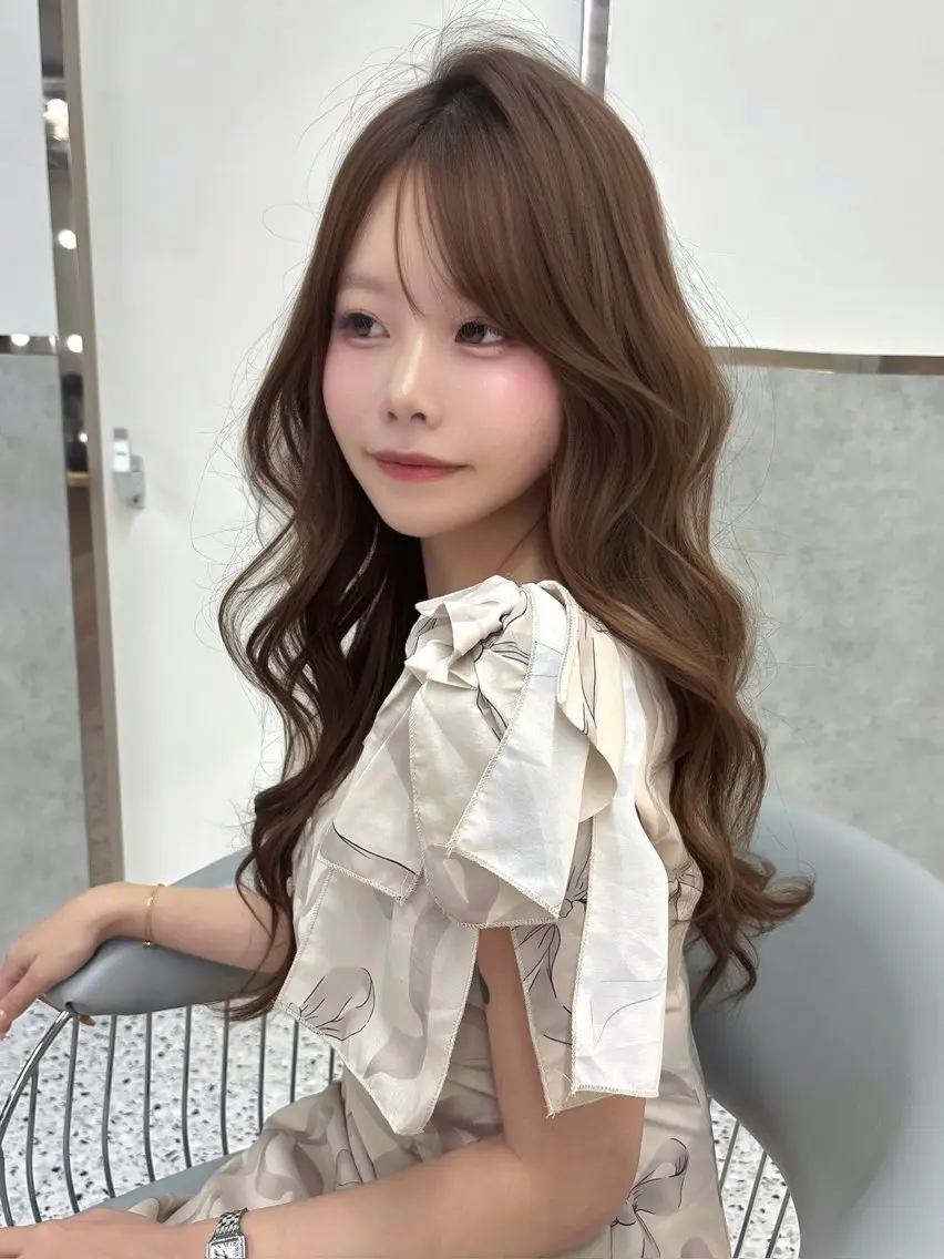 ミディアム カラー ブリーチ ボブ 韓国風ヘア レイヤーカット トリートメント ヘアカラー rina🩶 ワンホン/レイヤーのヘアスタイル