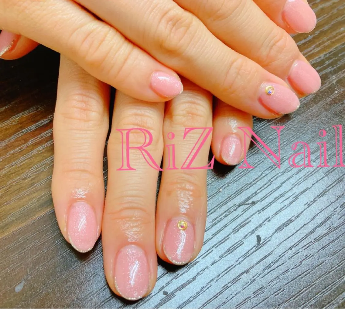 ネイル キラキラネイル ラメ(グリッター) ワンカラーネイル RiZ nail salonのネイルデザイン