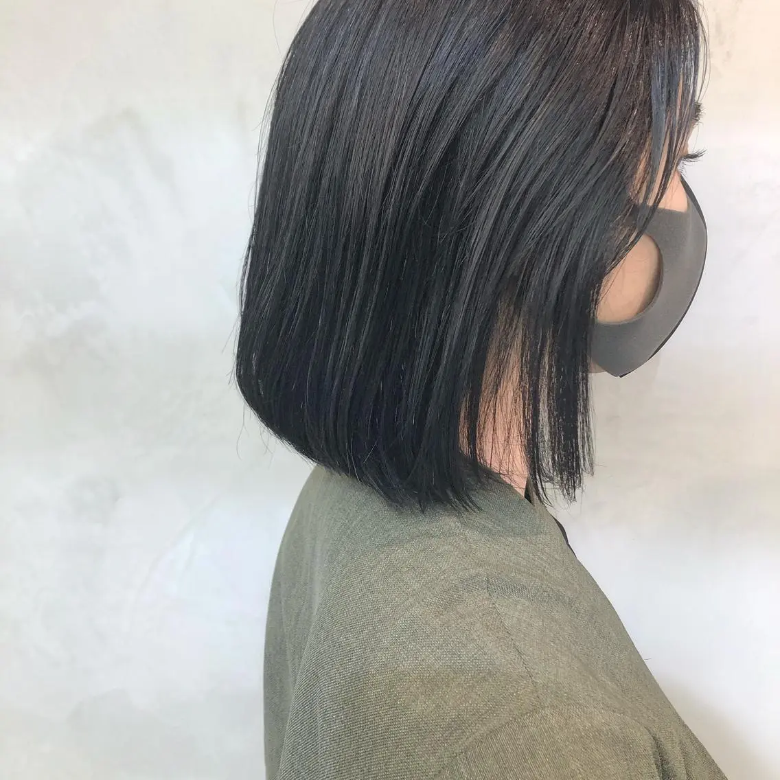 ショート カラー ダークグレー ダークグレージュ グレージュ レイヤーボブ/ボブ 仲川和人のヘアスタイル