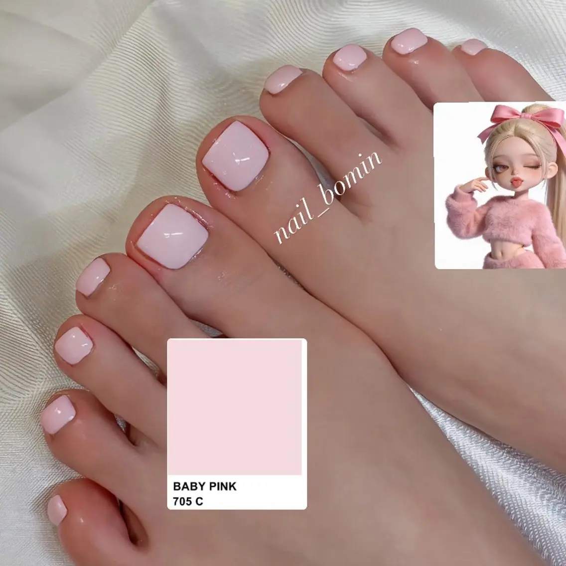 ネイル フットネイル ワンカラーネイル SIAA Nail bominのネイルデザイン