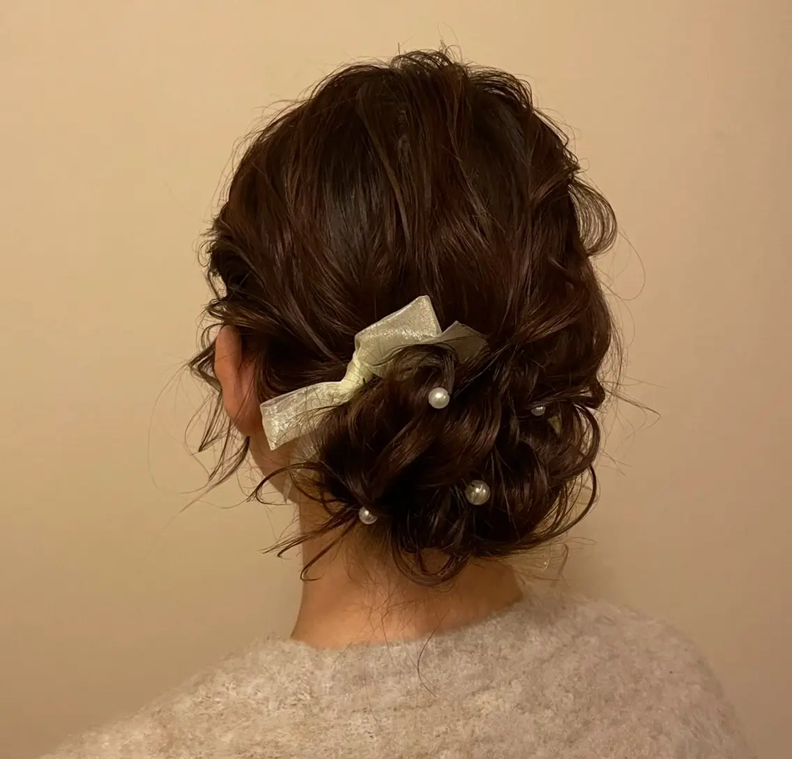 hair set 🎀  ➕ shampoo blow 🧖‍♀️🫧の写真