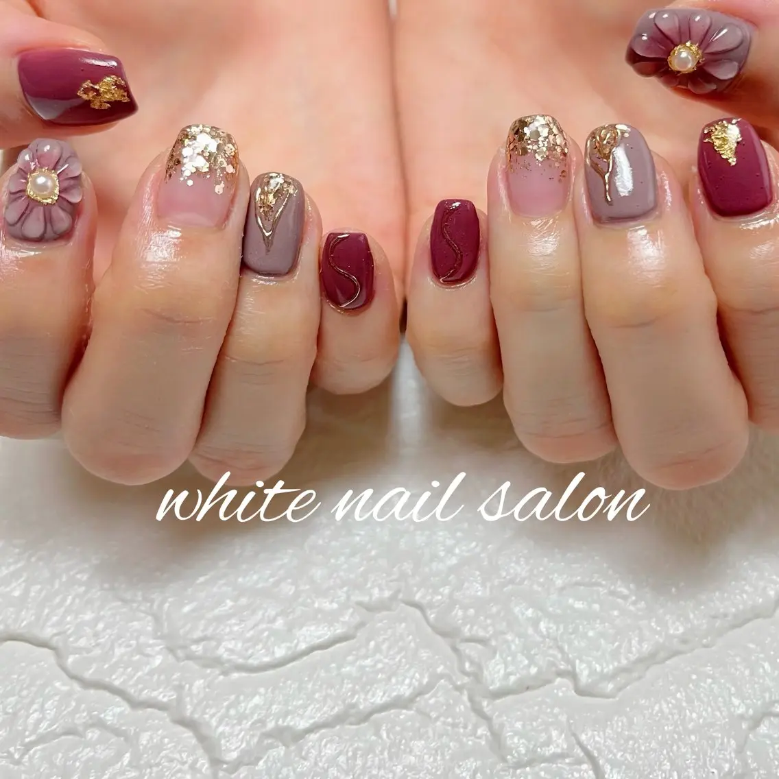 ネイル ラメ(グリッター) ハンドネイル white nail salonのネイルデザイン