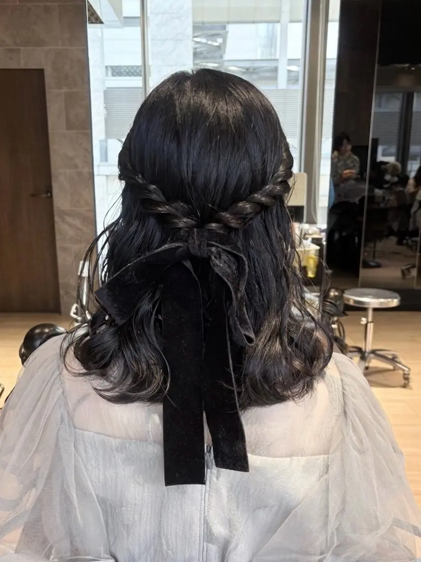 ロング ヘアアレンジ トリートメント ヘッドスパ ヘアセット 穂積 未優のヘアスタイル
