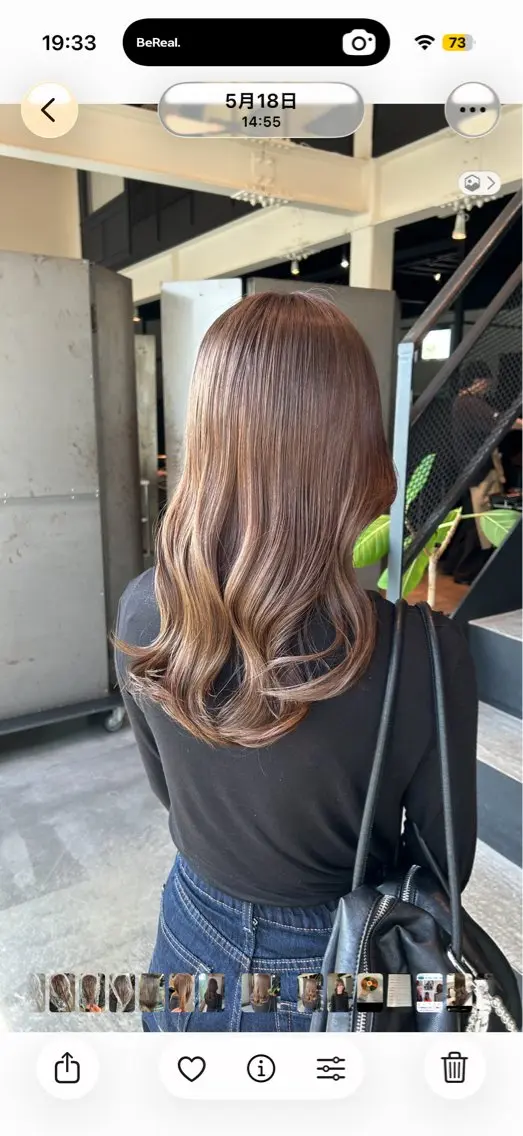 セミロング ヘアカラー 似合わせ艶カラー🎀 /野々市/木曽柚希のヘアスタイル