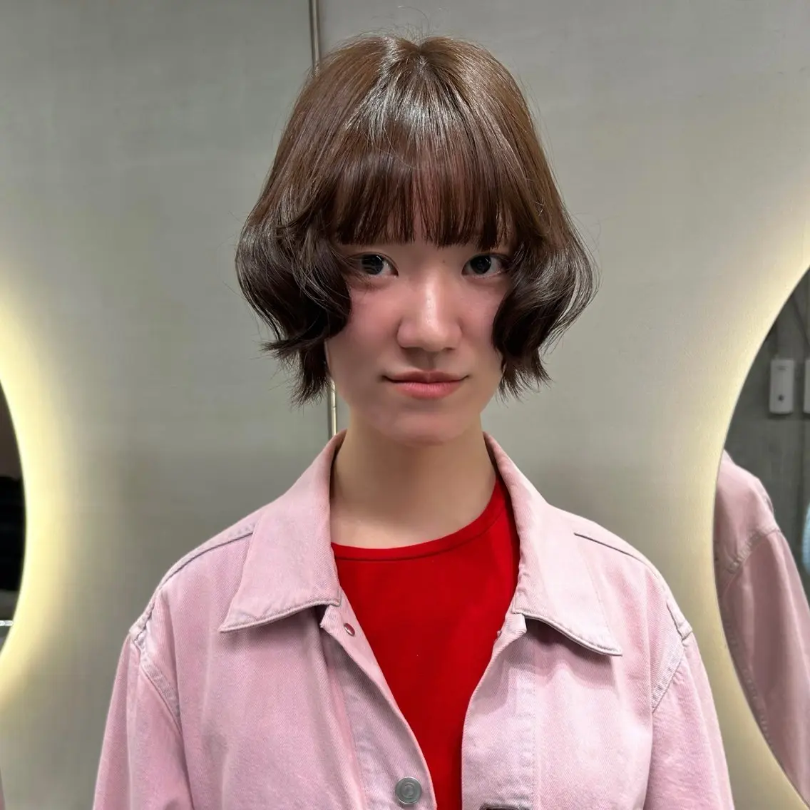カラー ベージュカラー 黒髪 ボブ ハイトーンカラー🪽 suzuhoのヘアスタイル