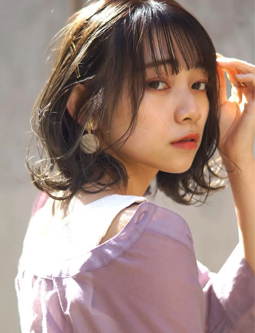 ミディアム ボブ ハイライト 髪質改善 カット ヘアカラー トリートメント misa🫧ナチュラ ル縮毛矯正/髪質改善のヘアスタイル