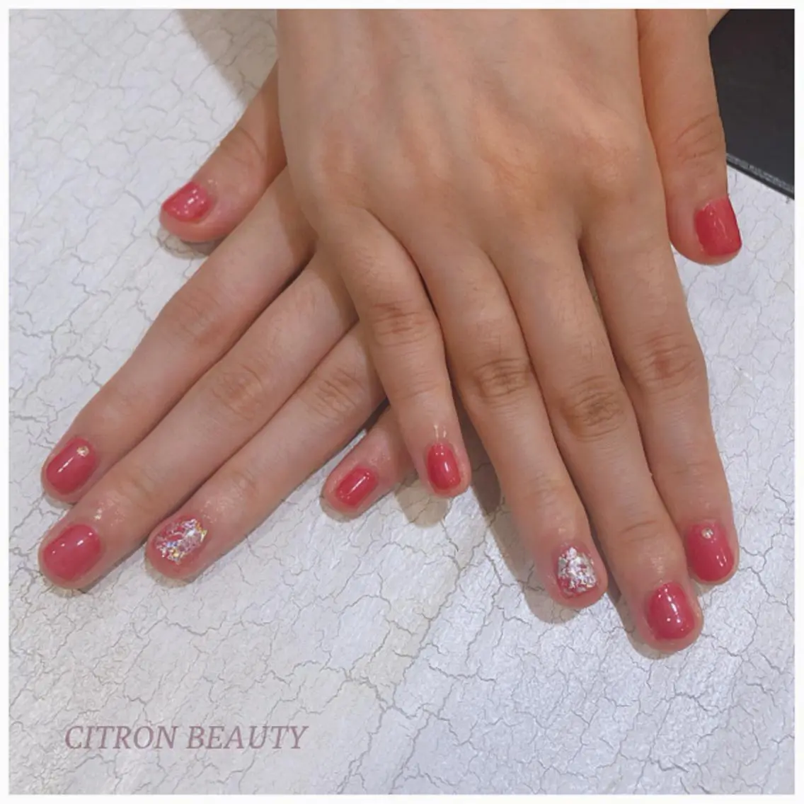 ネイル アートネイル ジェルネイル ピンク CITRON NAIL💅練習生のネイルデザイン
