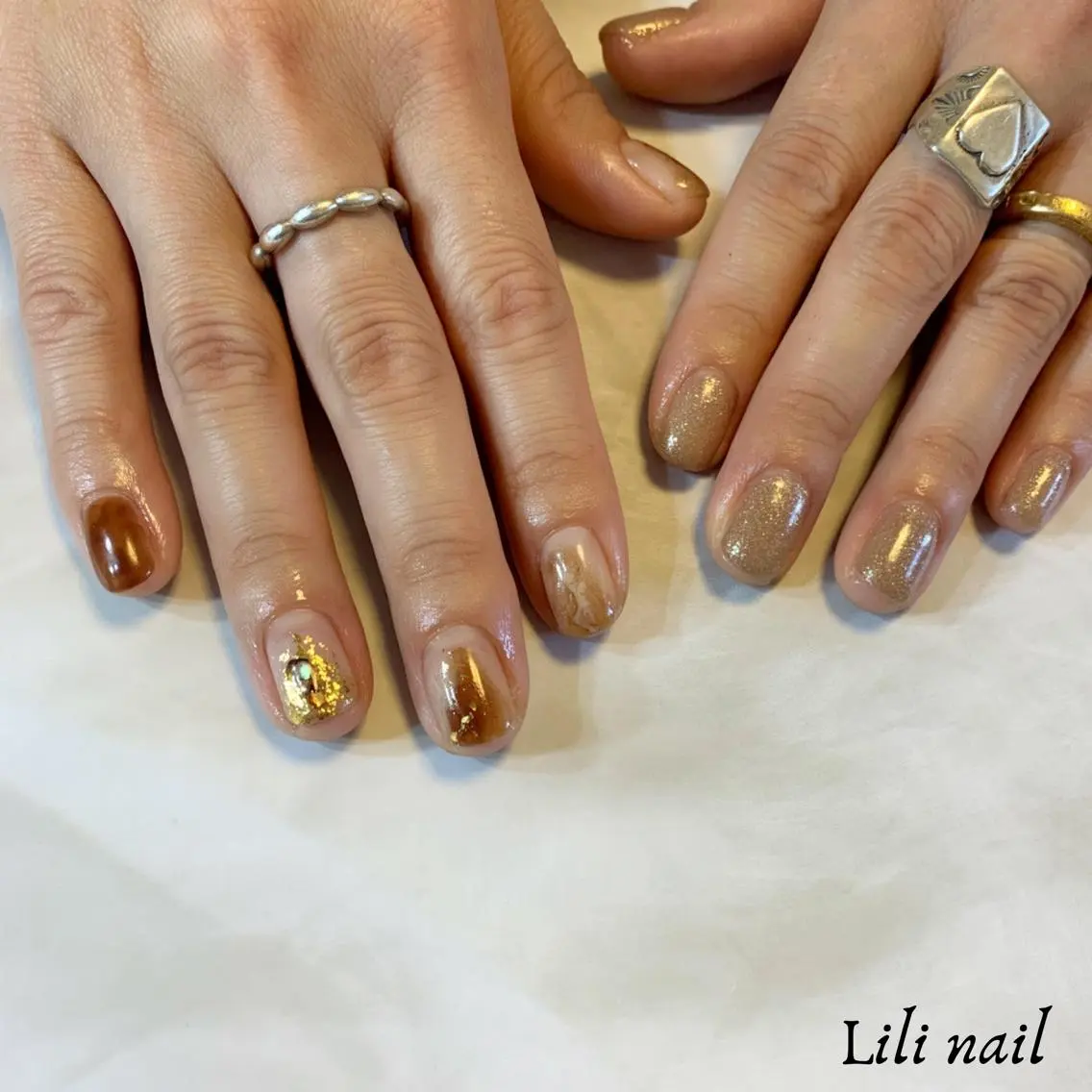 ショート ネイル ハンドネイル Lilibeauty salonのネイルデザイン