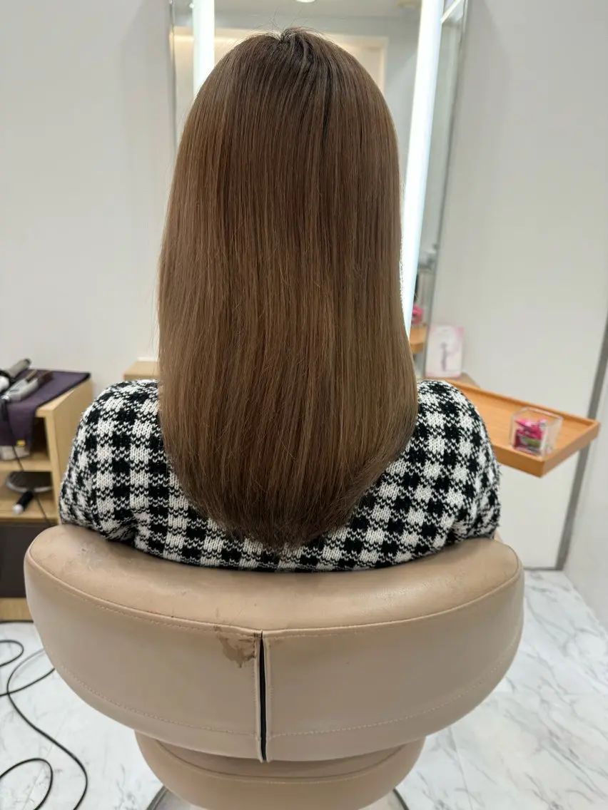 セミロング シールエクステ エクステ 韓国風ヘア ボブカット艶髪 矯正濱川響太のヘアスタイル