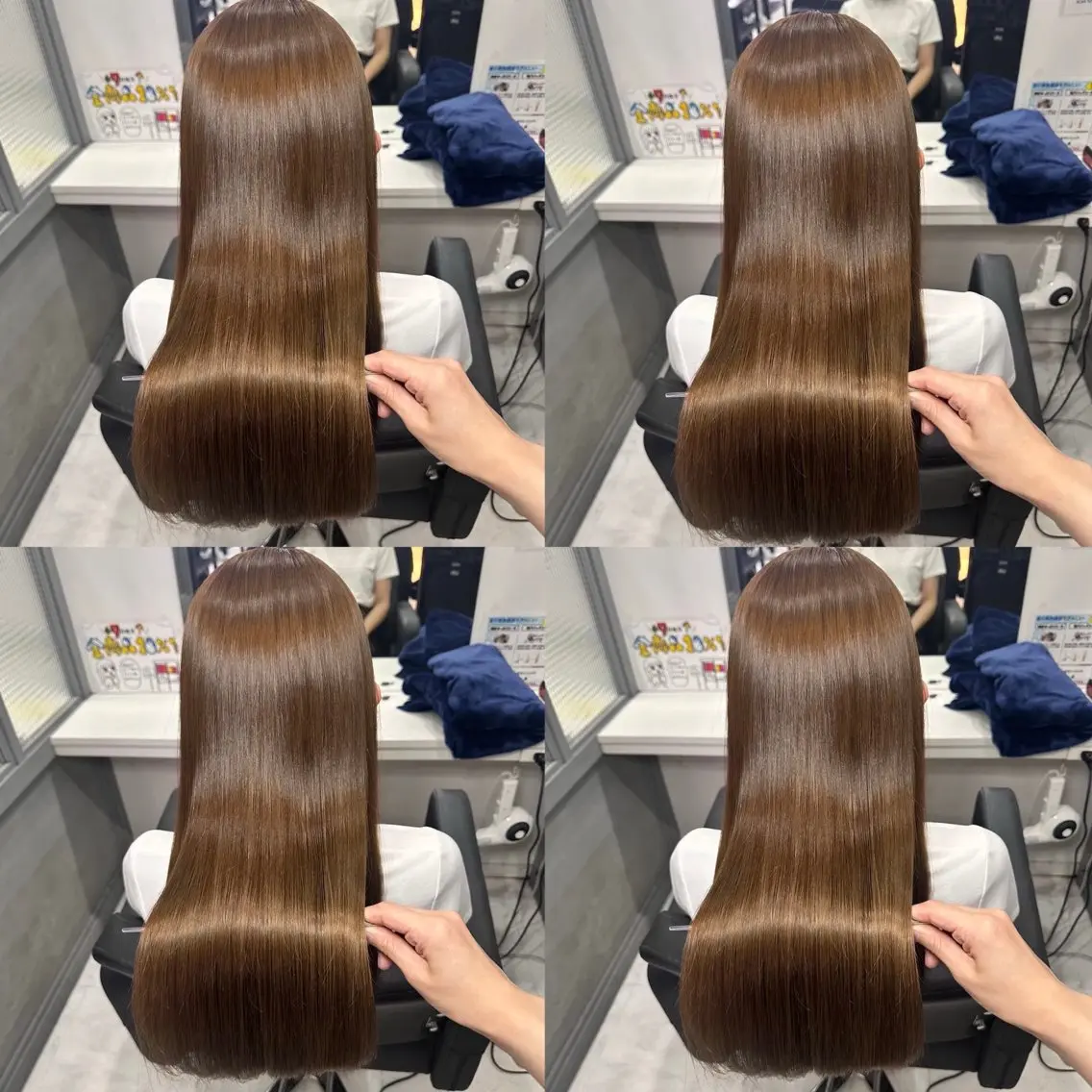 🌟毛先伸ばしてる方におすすめ🌟前髪&顔周りカット➕縮毛矯正➕Aujua3stepトリートメント【ホームケア付き】の写真