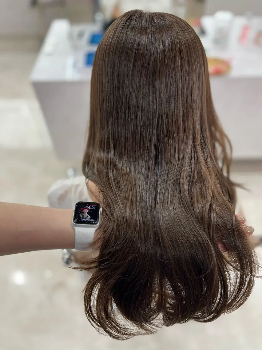 セミロング カラー ベージュカラー ヘーゼル カット ヘアカラー トリートメント 🫧ぷる艶カラー🫧 Yuubi🦩のヘアスタイル