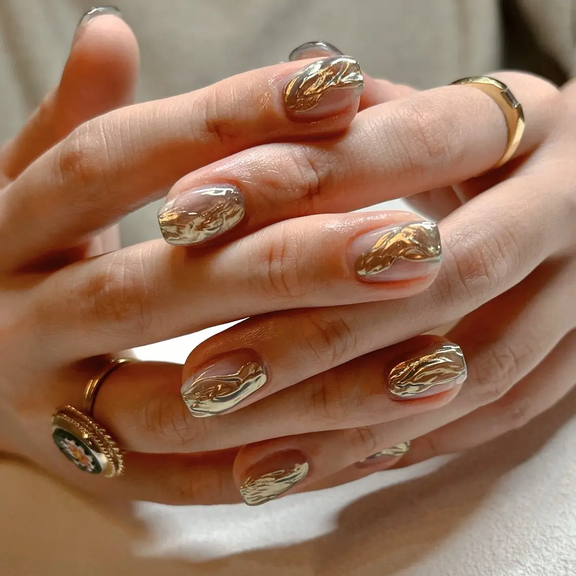 ネイル フレンチネイル ジェルネイル 韓国ネイル マグネットネイル ニュアンスネイル MARU NAIL mamiのネイルデザイン