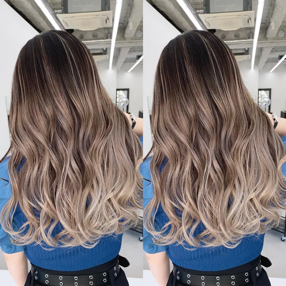 ロング カラー カット ヘアカラー ブリーチ 透明感HIDEのヘアスタイル