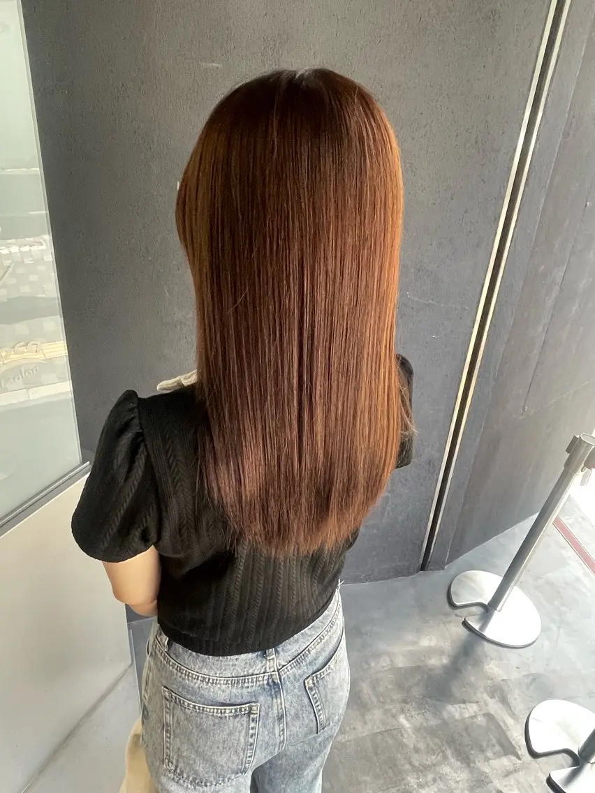 ロング カラー ベージュカラー ブラウンカラー モカベージュ ヘアカラー ヘアセット Lee京橋/ shomaのヘアスタイル