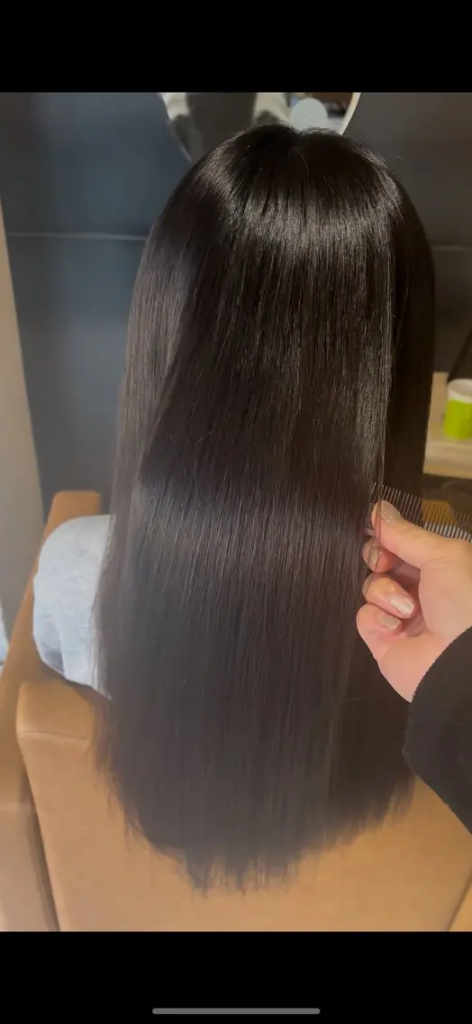 セミロング パーマ セミロングパーマ ストレートパーマ よしなり あみのヘアスタイル