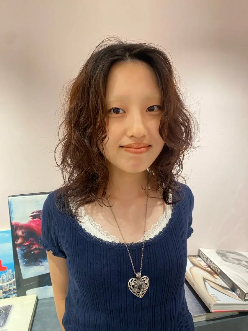 ミディアム パーマ ミディアムパーマ 🫧Miyu カットモデル募集🫧のヘアスタイル