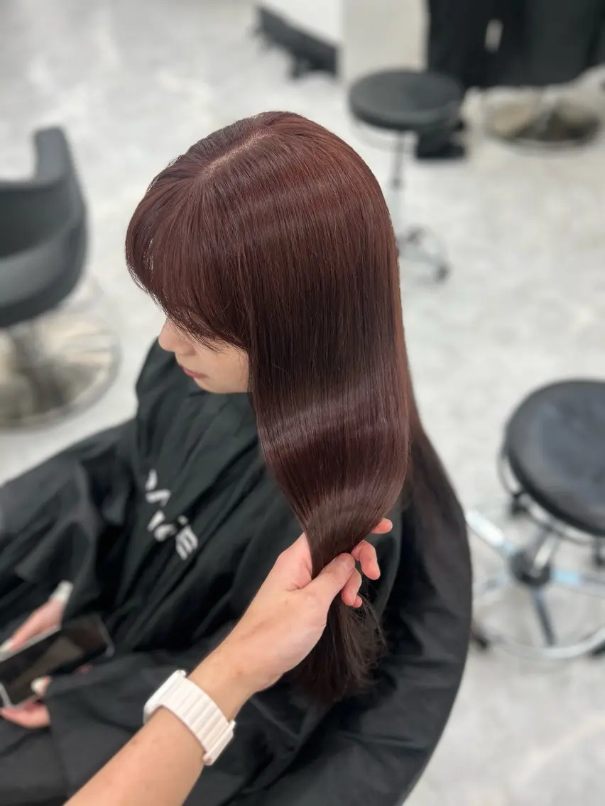 ロング ヘアカラー トリートメント 🥀艶髪/似合わせ 暖色/まな🥀のヘアスタイル