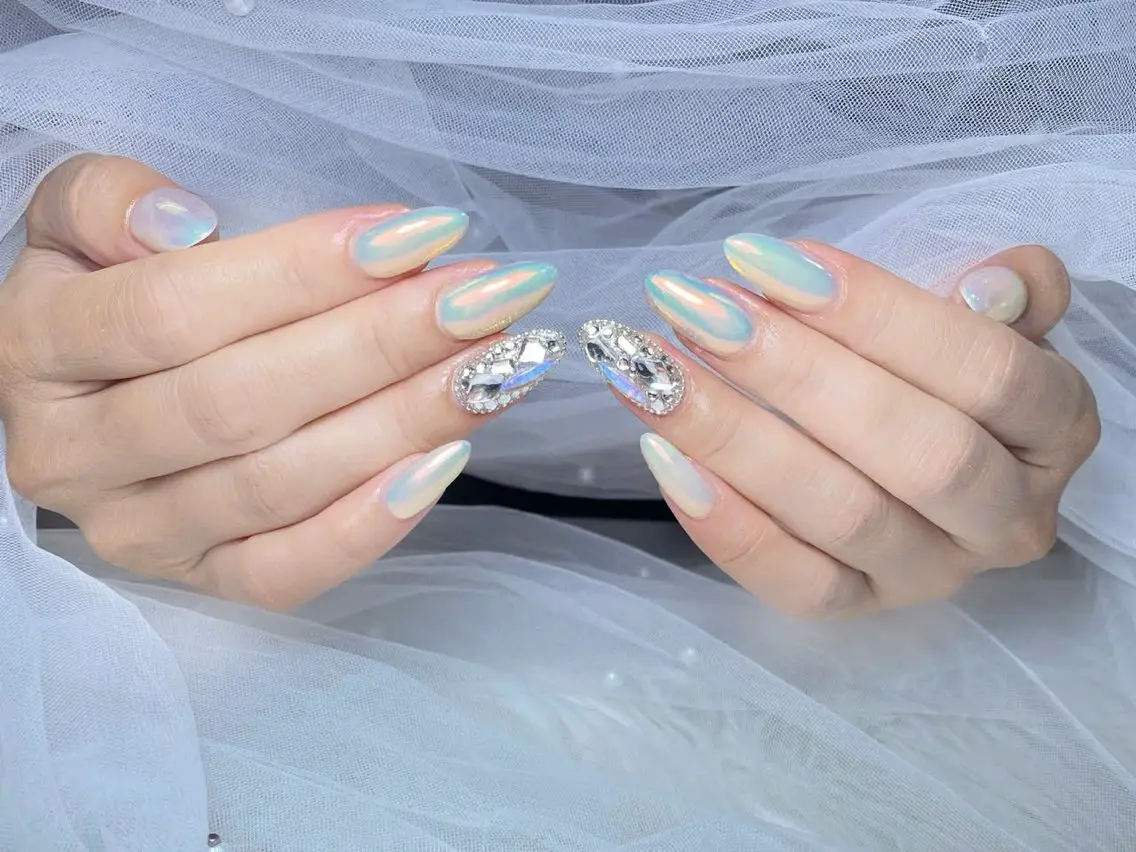 ネイル 長さ出し ジェルネイル 韓国ネイル マグネットネイル ワンカラーネイル ハンドネイル SHE NAILのネイルデザイン