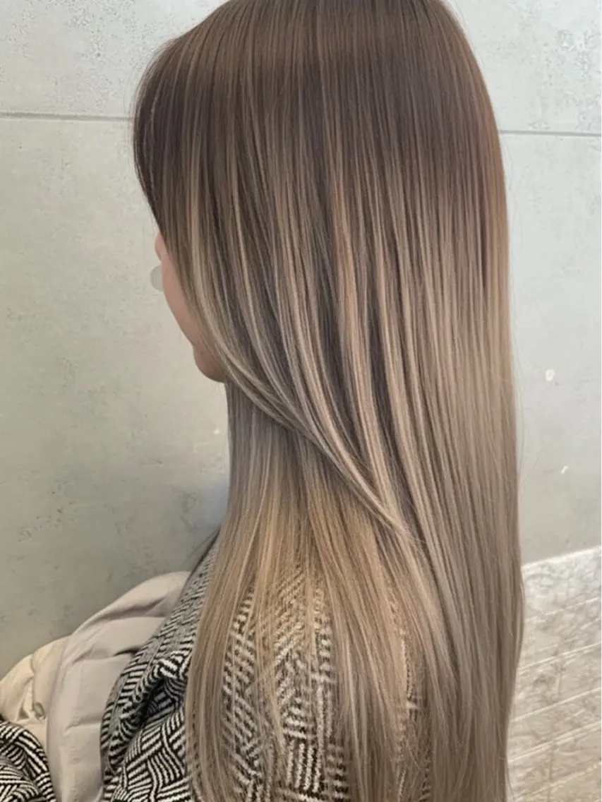 セミロング カラー 福田 武士のヘアスタイル