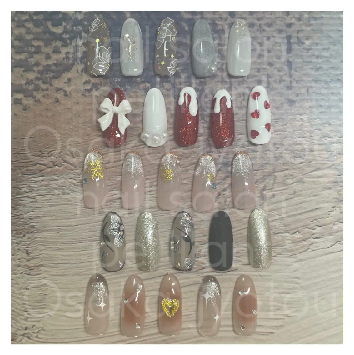 ネイル マットネイル 冬ネイル クリスマス nail salon petillantのネイルデザイン