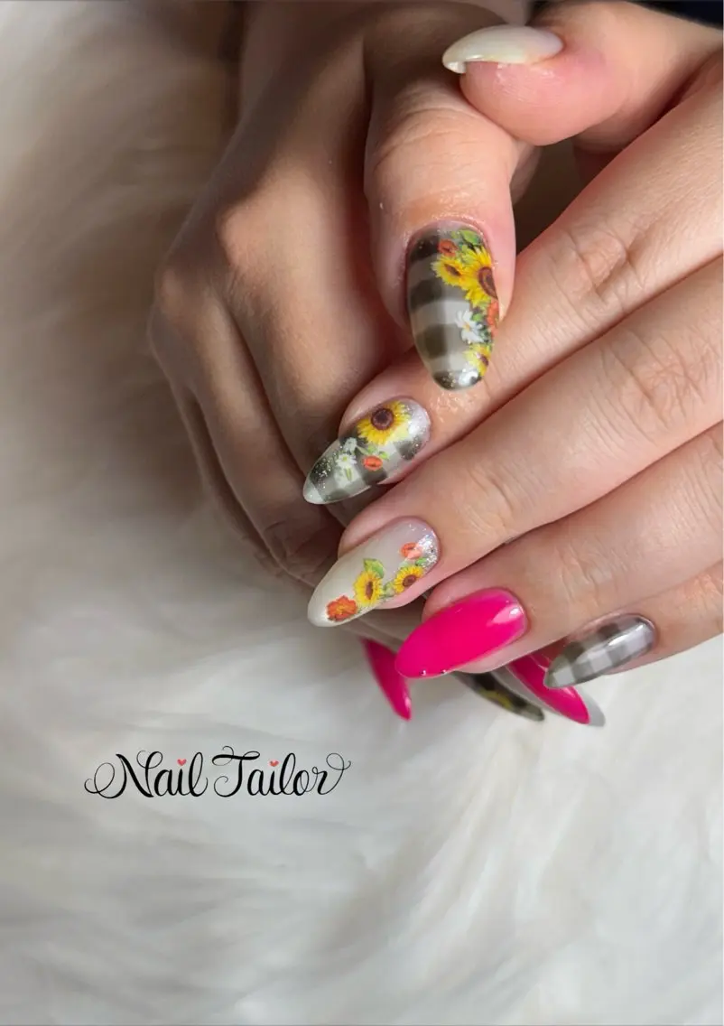 ネイル マグネットネイル オフィスネイル ワンカラーネイル ピンク 夏ネイル ハンドネイル NailTailor ネイルテイラーのネイルデザイン