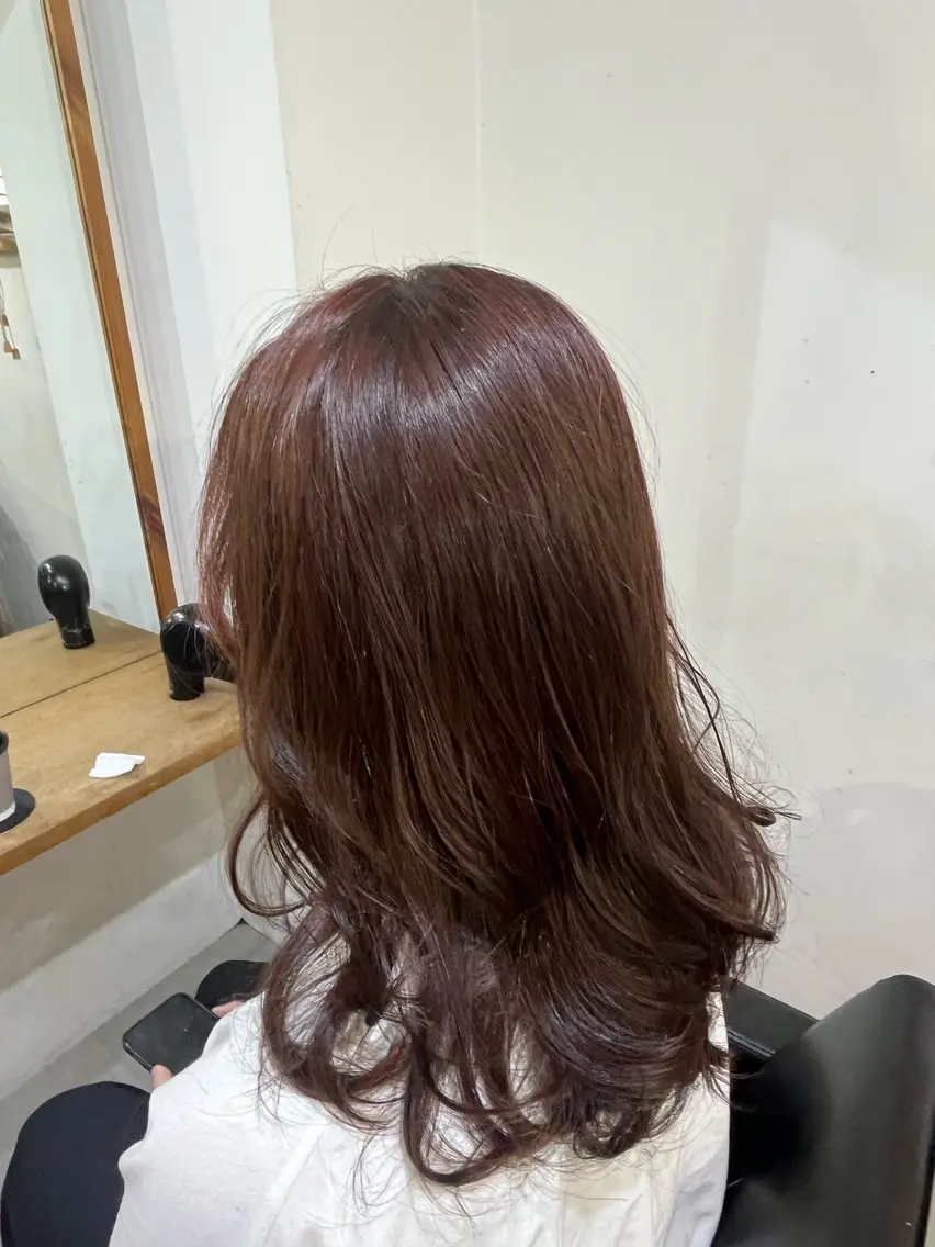 ミディアム カラー ✨🎨ブリーチなし 透明感カラー✨美友のヘアスタイル