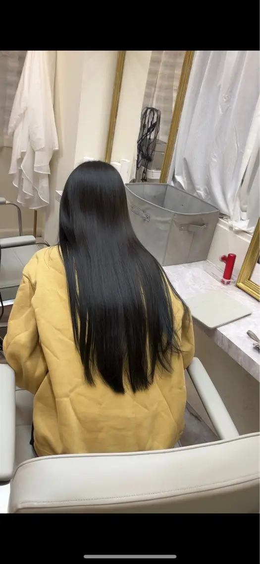ロング カット 縮毛矯正 トリートメント 佐藤 瑚碧のヘアスタイル