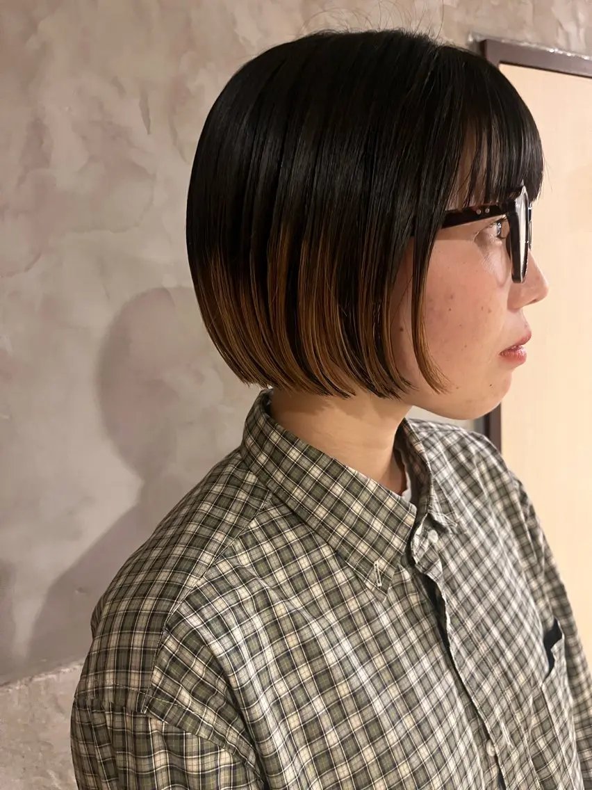 ショート カラー くるみ🩰/ボブ レイヤー/暖色カラーのヘアスタイル